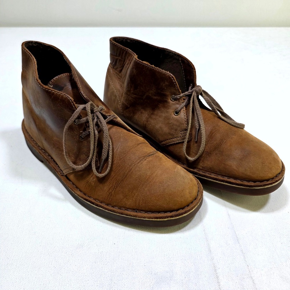 Clarks Desert Boot Mens 9 Brown Leather Chukka Beeswax 26082286 Lace Up